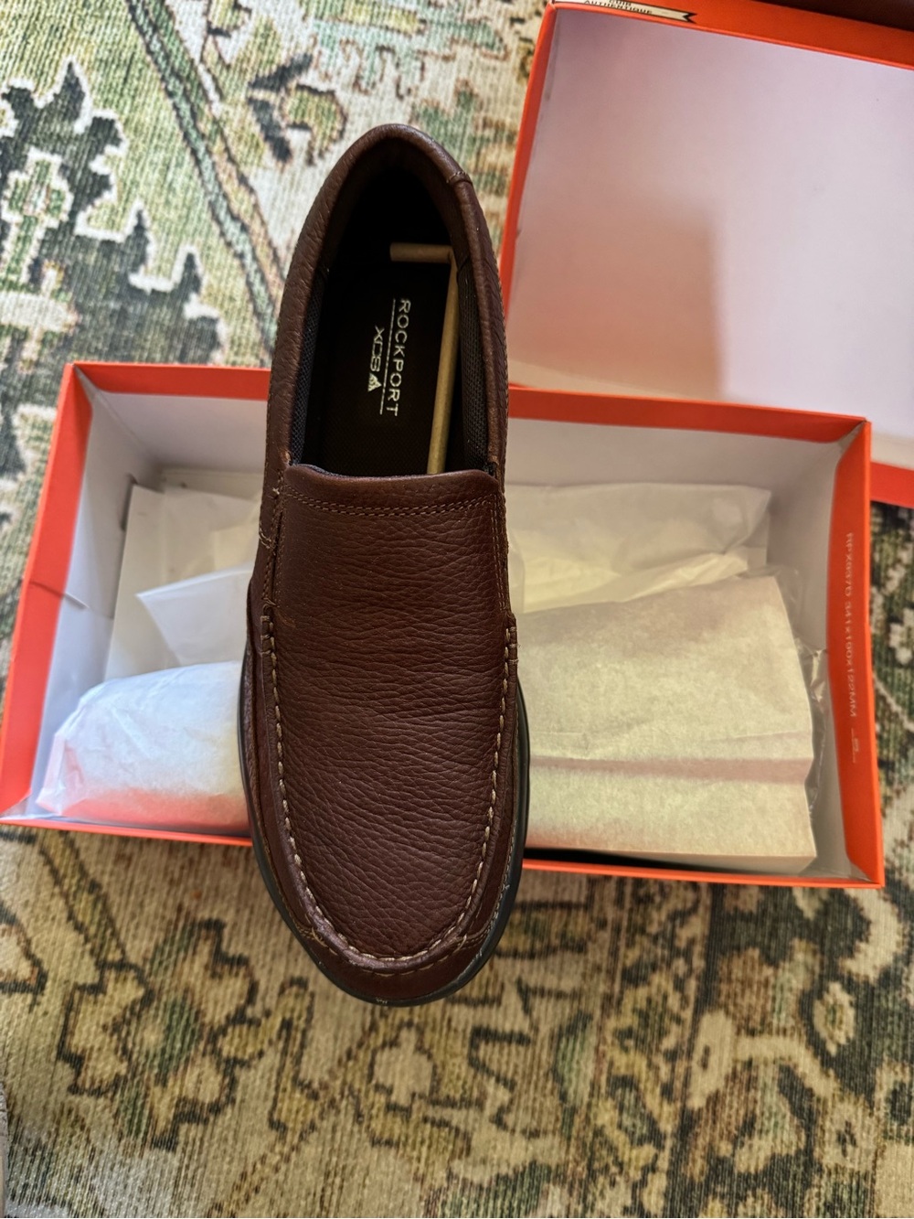 Rockport Men’s Brown Leather Slip-On Loafer